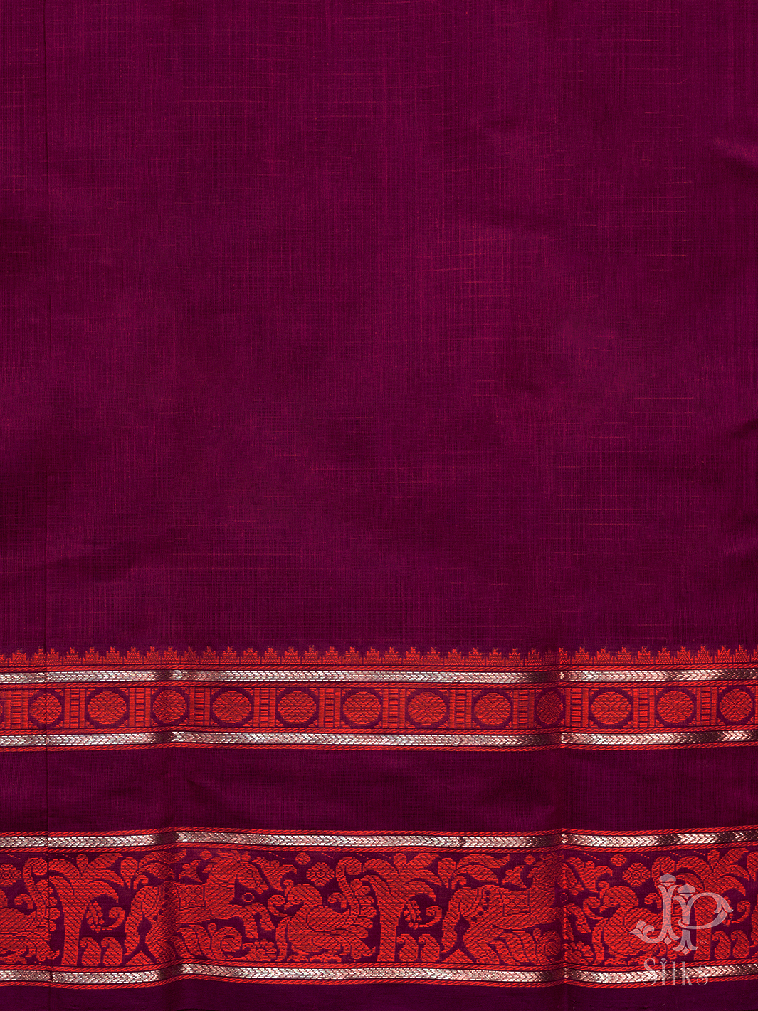 Dark Magenta Kanchi Cotton Saree - D9763