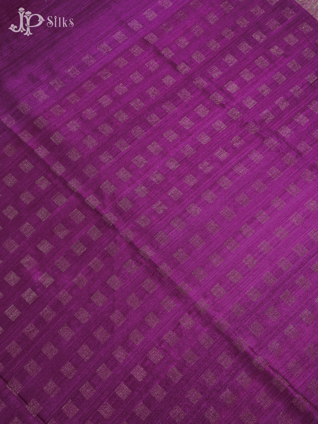 Magenta Tussar Silk Saree - A6433 - View 4