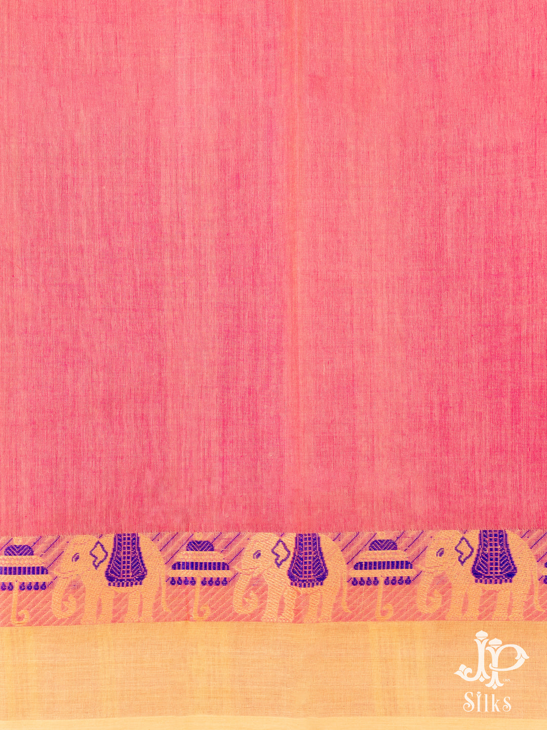 Pink Cotton Saree - D4870 - VIew 3