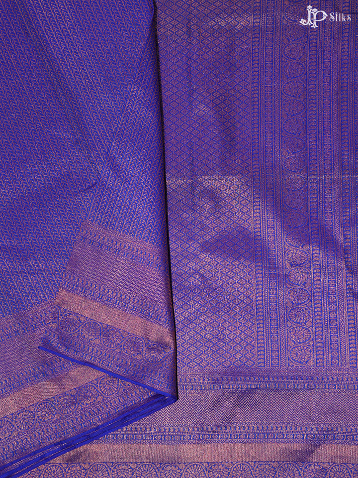 Ink Blue Dharmavaram silk -  D4741 - View 1