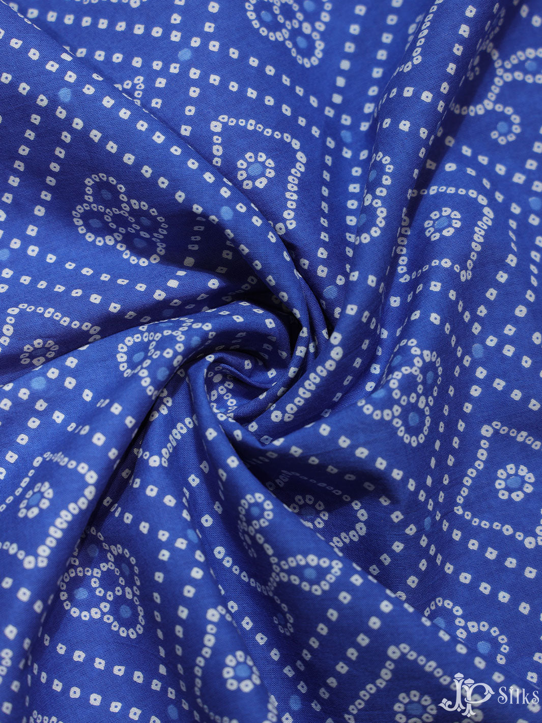 Dark cobalt blue Cotton Fabric - A5947 - View 3