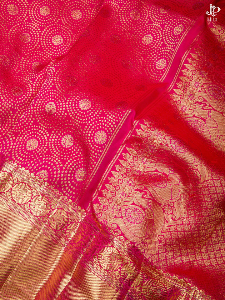 Rani Pink Kanchipuram Silk Saree - A341 - View 2