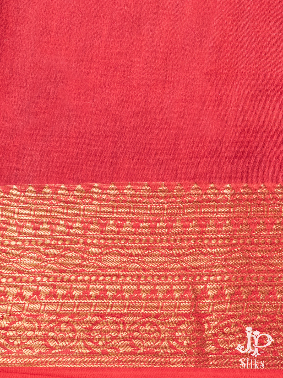 Black and Red Chanderi Fancy Saree - E1582 - View 2