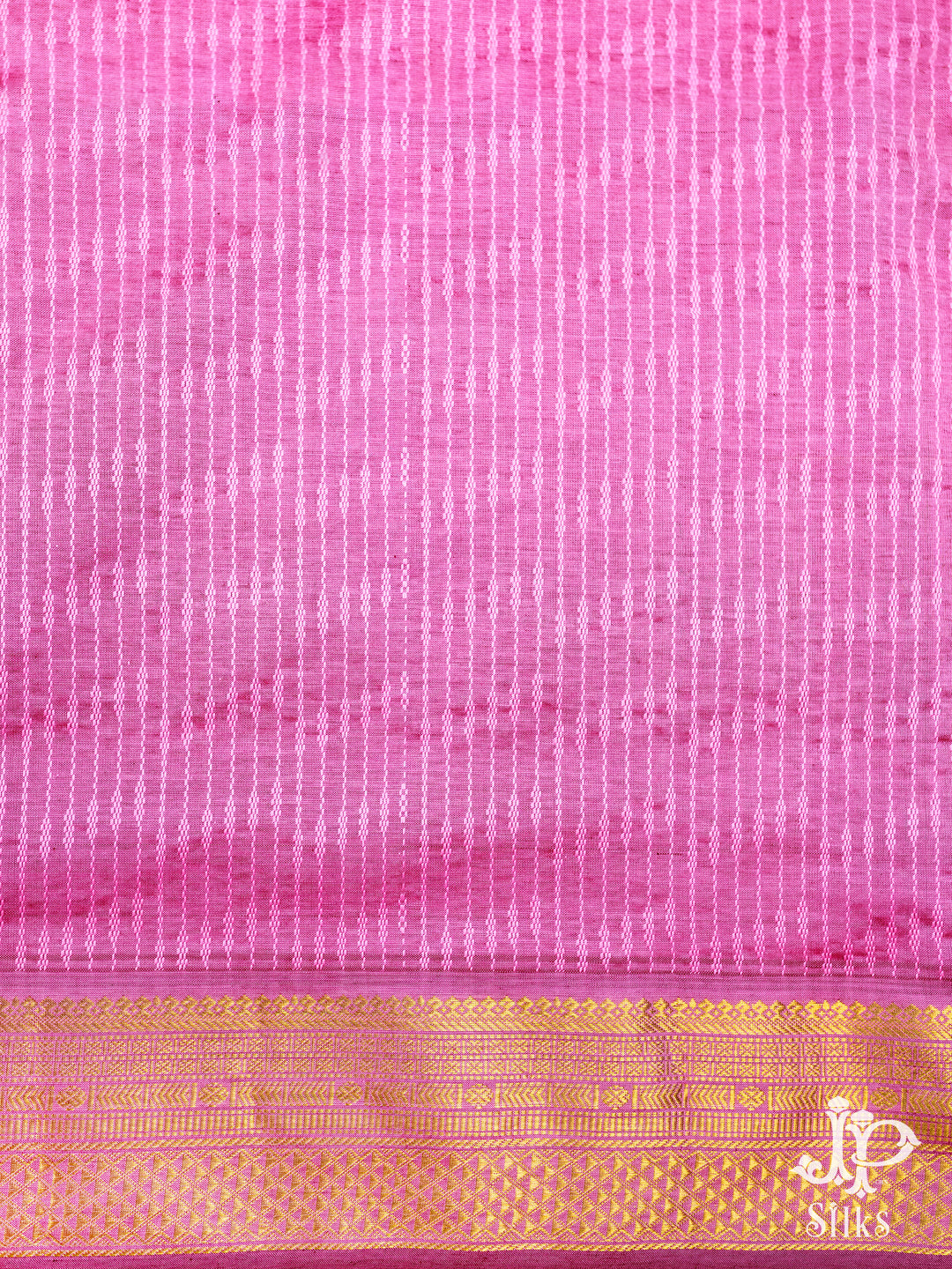 Baby Pink Poly Cotton Saree - D1175 - View 3