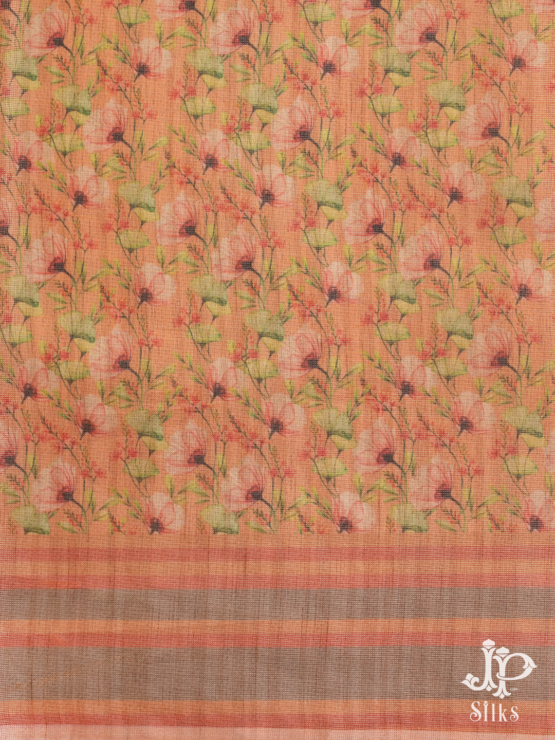 Peach TIssue Tussar Fancy Saree - E854 -2