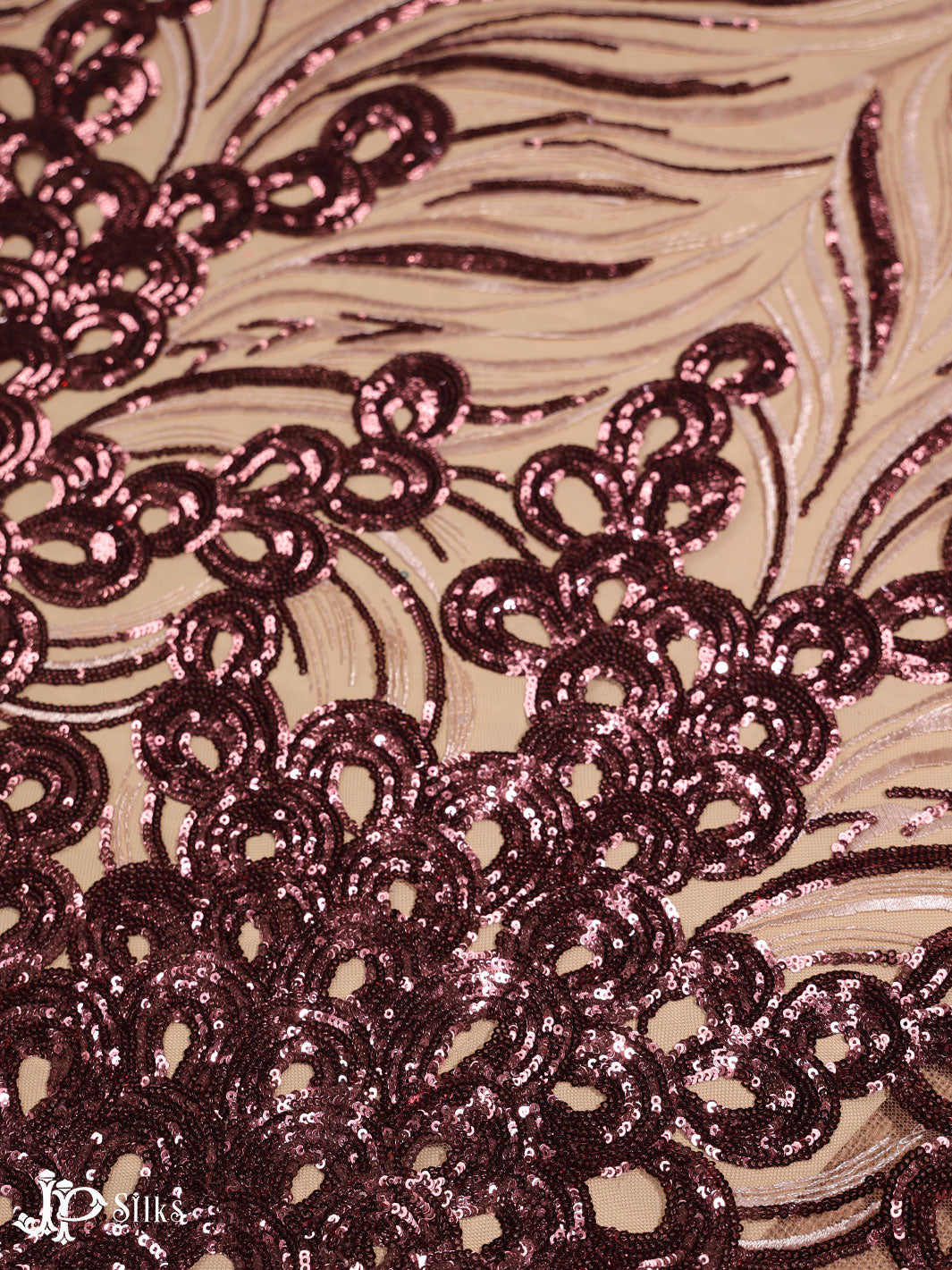 Rose Pink Net Fabric - E4209 - View 1