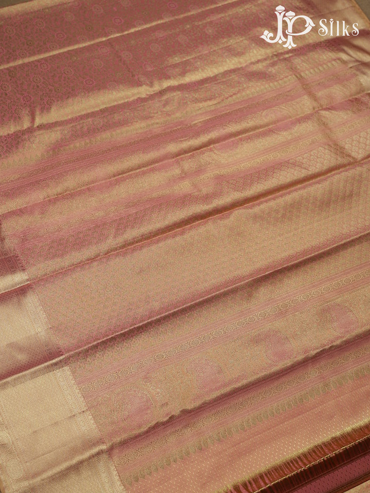 Baby pink colour Kanchipuram Silk Saree - F2342 - View 3