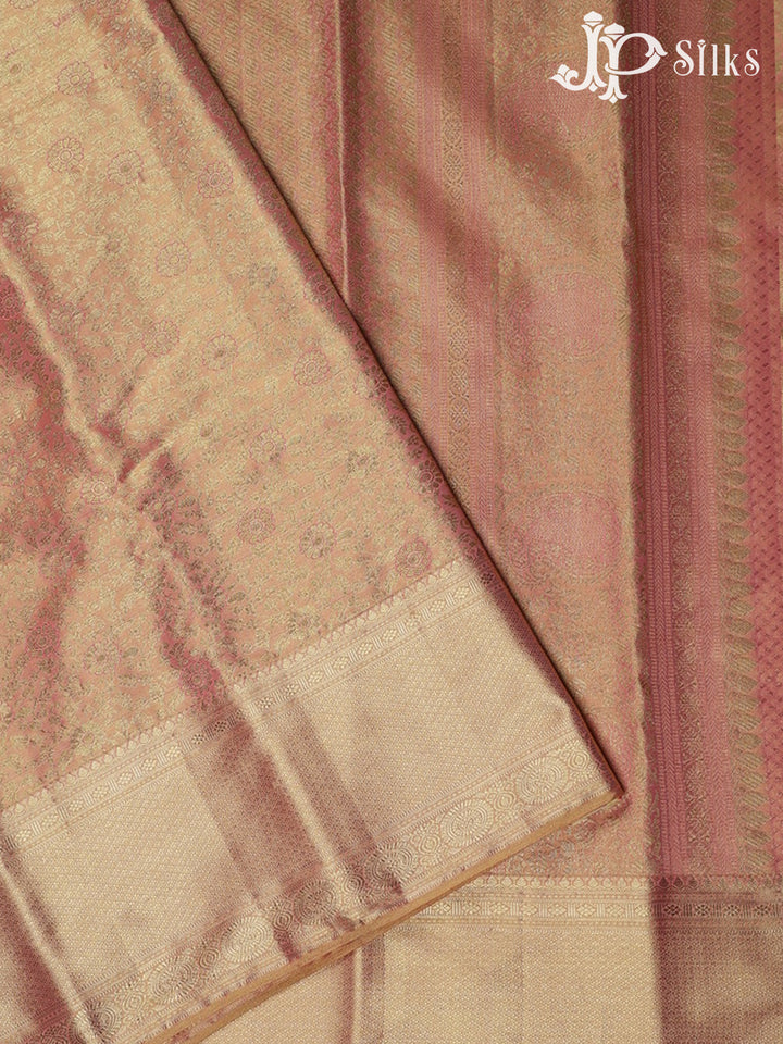 Baby pink colour Kanchipuram Silk Saree - F2342 - View 2