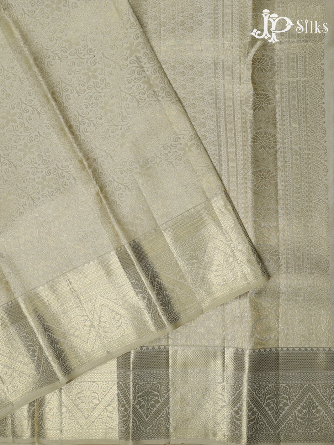 White Kanchipuram Silk Saree - F2340 - View 2