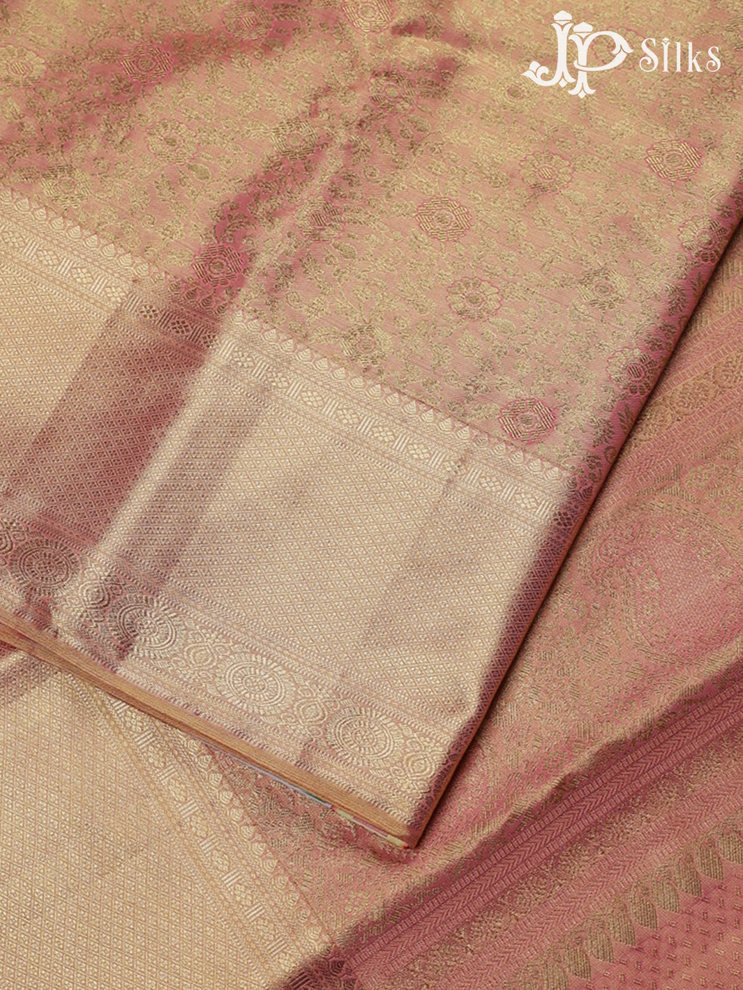 Baby pink colour Kanchipuram Silk Saree - F2342 - View 4