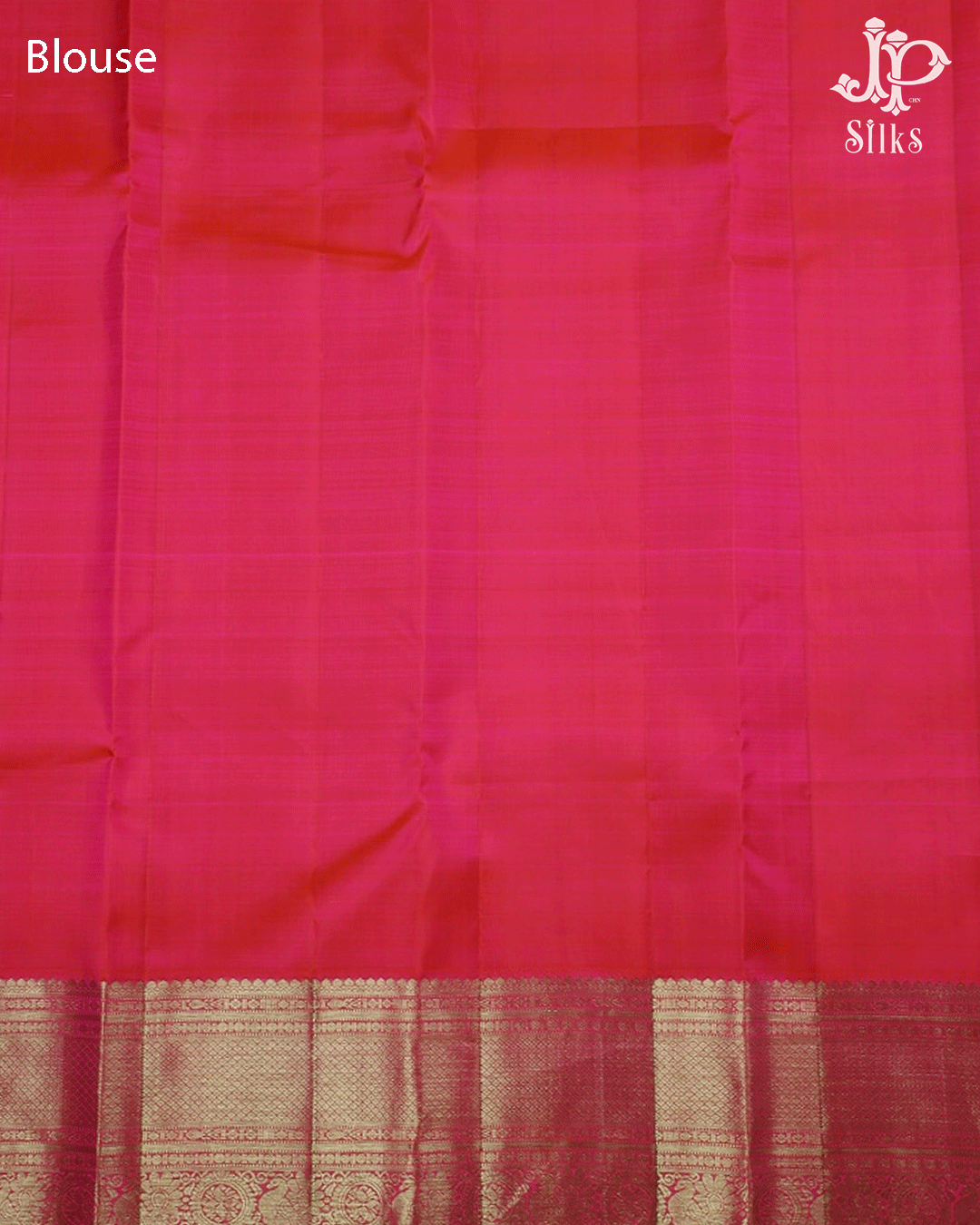 Pinkish Red Chariot Motifs Kanchipuram Silk Saree - F2 - View 3