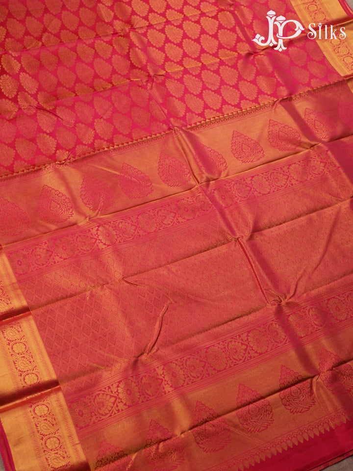 Reddish pink colour Kanchipuram Silk Saree - A5386 - View 3