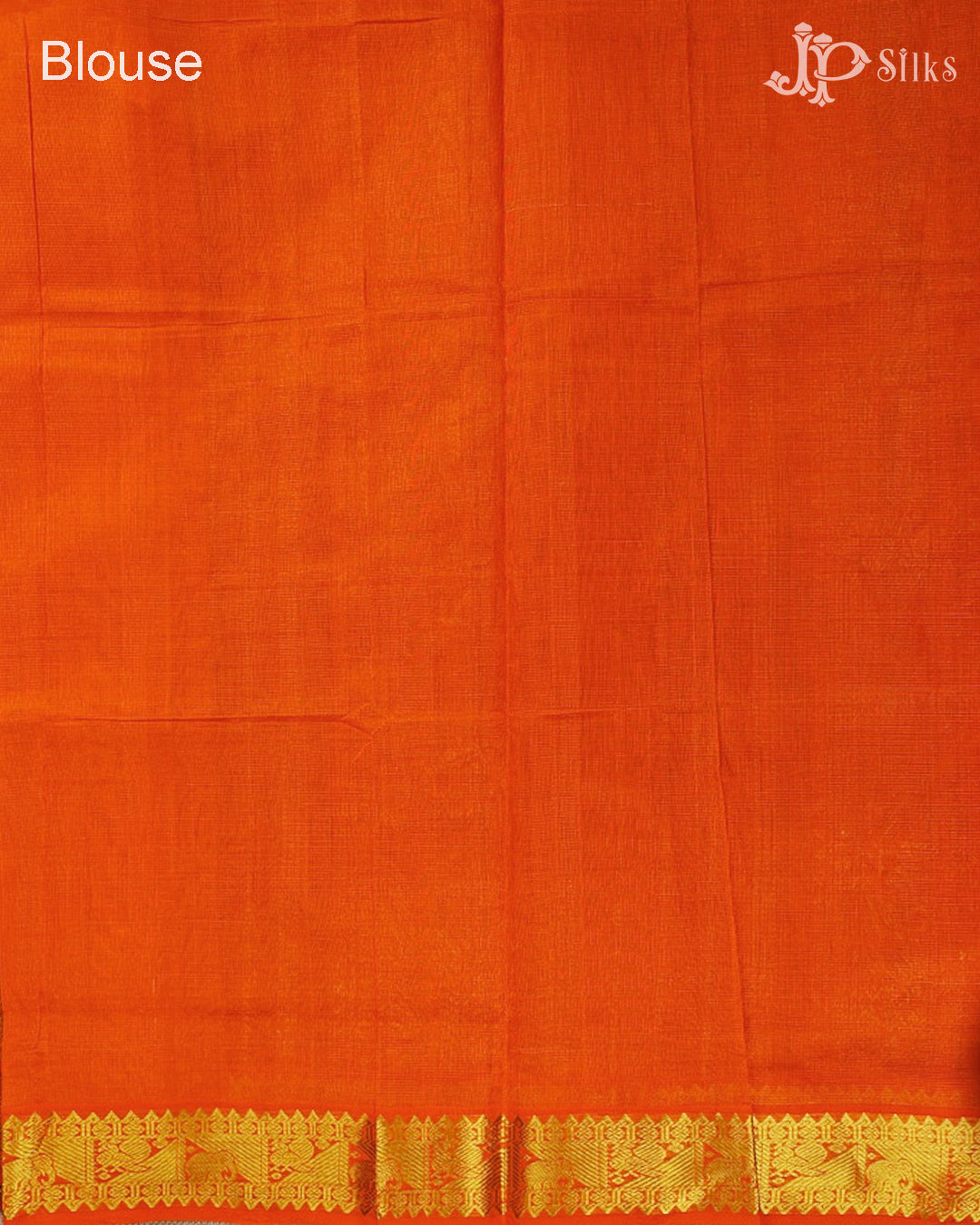 Deep Violet And Orange Silk Cotton Saree - F3512