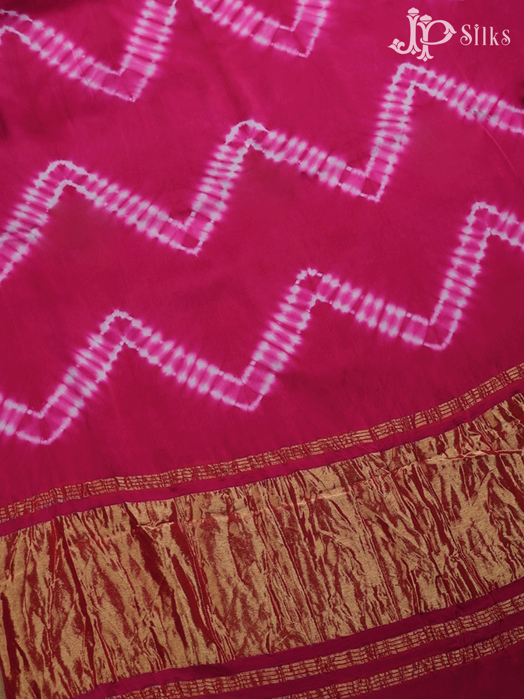 Pink Modal Silk Fancy Saree with Shibori - E4579