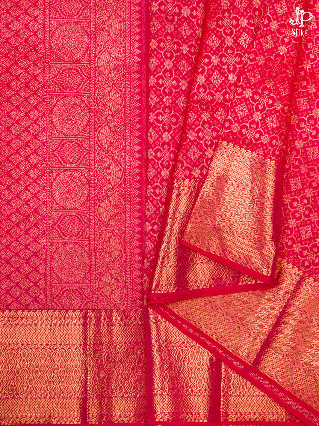 Pink Kanchipuram Silk Saree - D7923 - View 