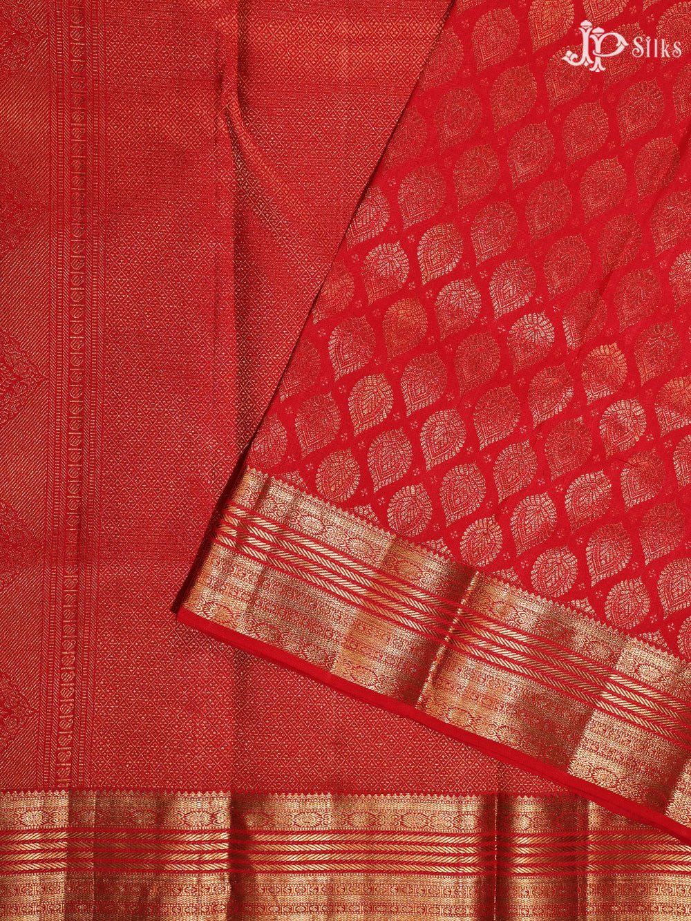 Red Kanchipuram Silk Saree - E4581 - View 1