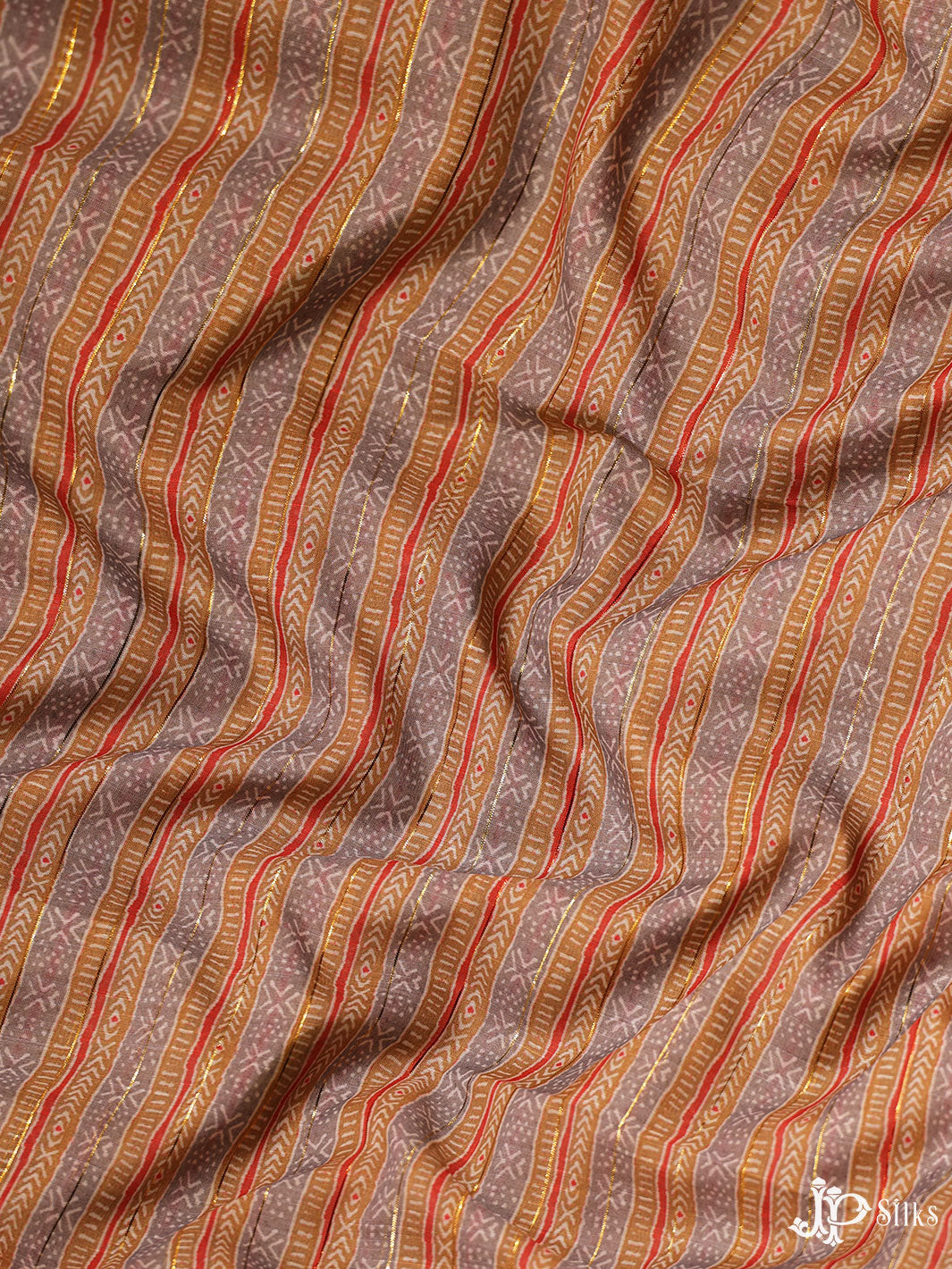Multicolor Digital Printed Munga cotton Fabric - E3318 - View 3