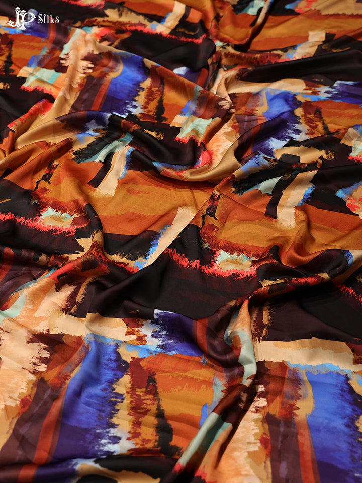 Multicolor Digital Printed Crepe Fabric - E3305 - View 1