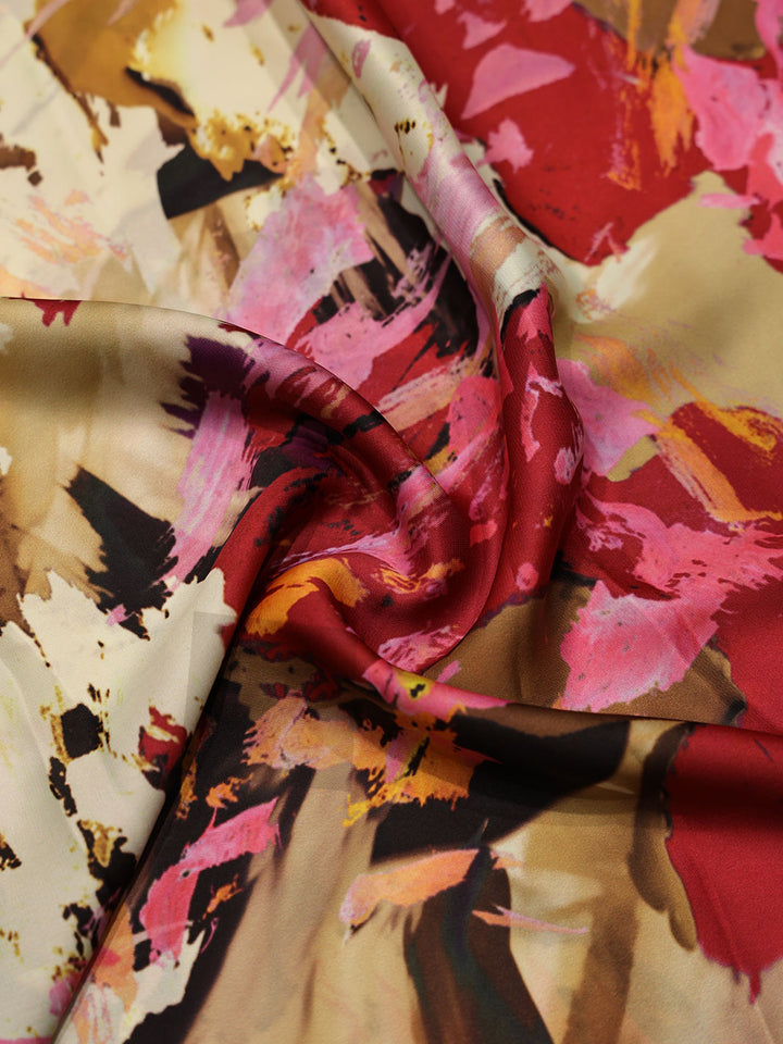 Multicolor Digital Printed Crepe Fabric - E3309 - View 2