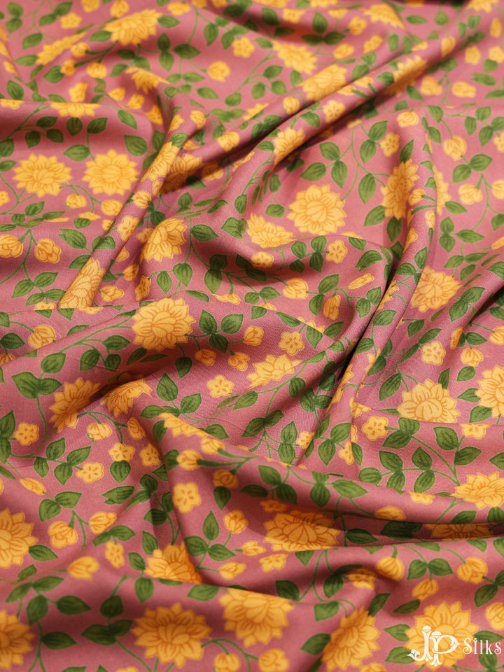 Rose Pink and Yellow Cotton Fabric - A7950