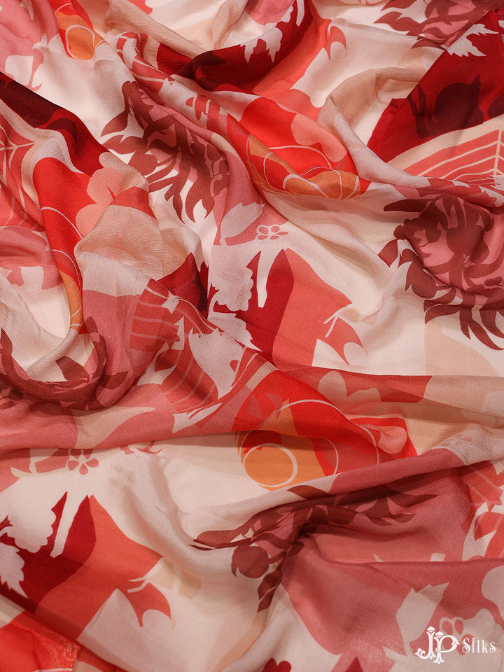 Multicolor Digital Printed Chiffon Fabric - E4025 - View 3