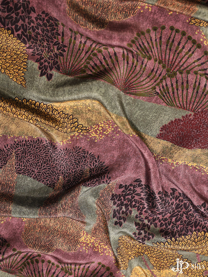 Multicolor Digital Printed Viscose Crepe Fabric - E4012