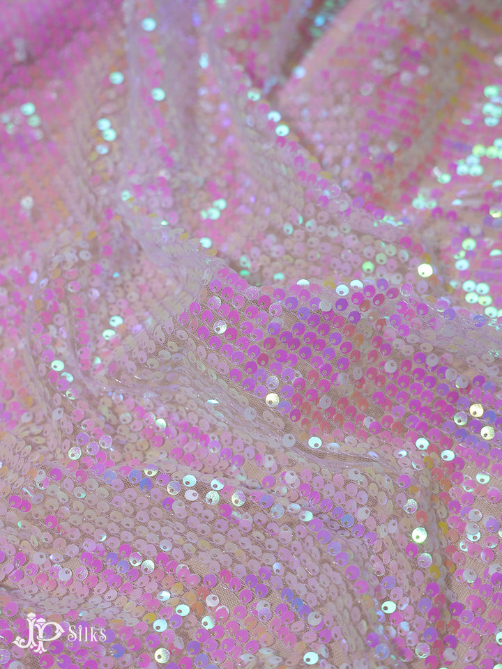 Baby Pink Net Fabric - E4206 - View 2