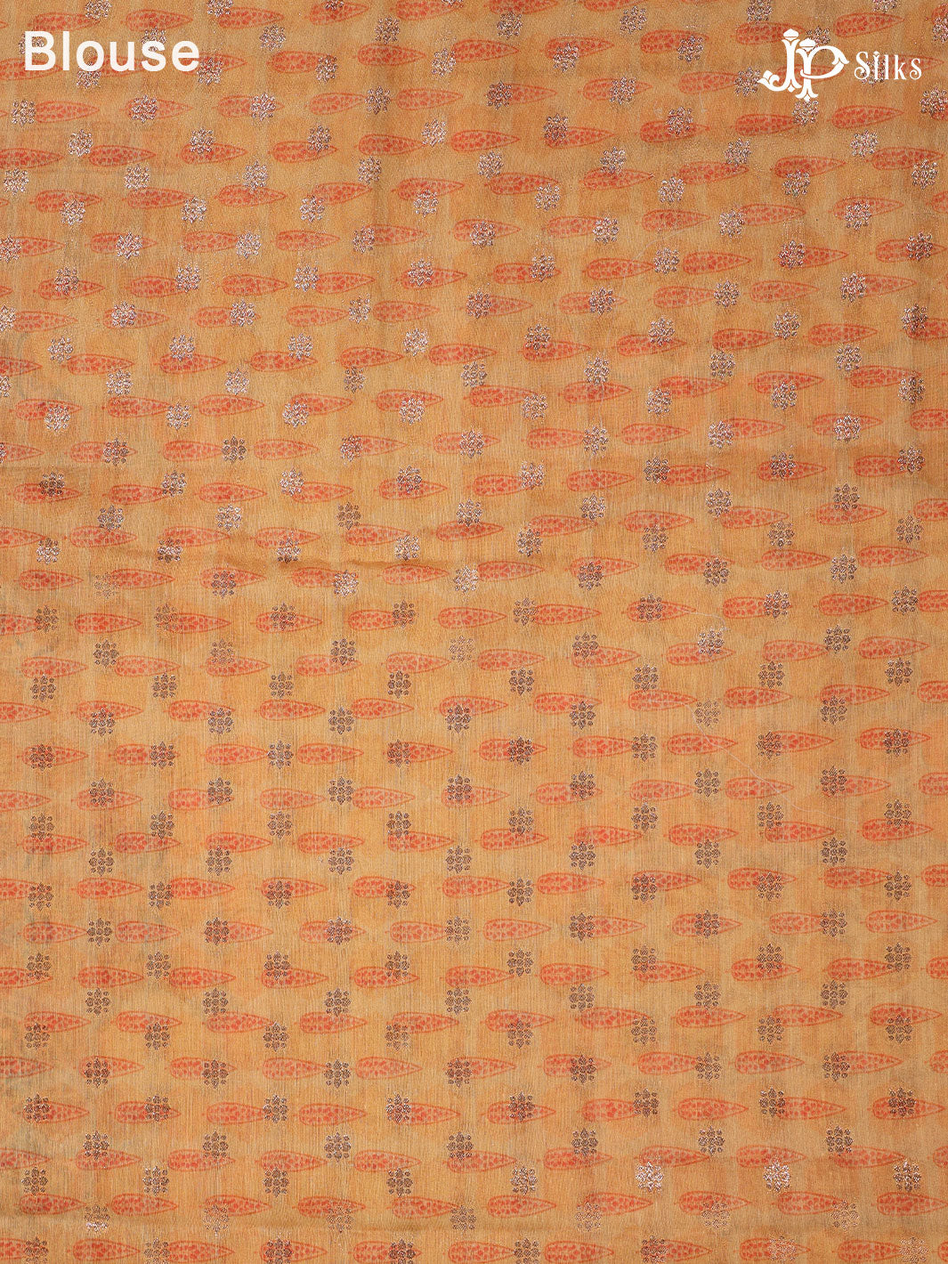 Peach and Orange Oraganza Saree - D7163 - View 2