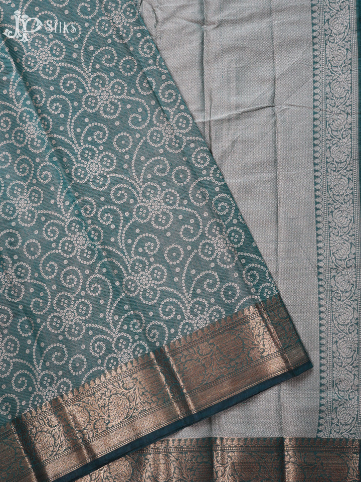 Green Kota Fancy Saree - E808 - View 3