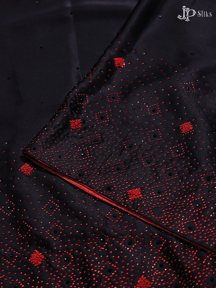 Black Red Crepe Fancy Saree - C1530 - View 3