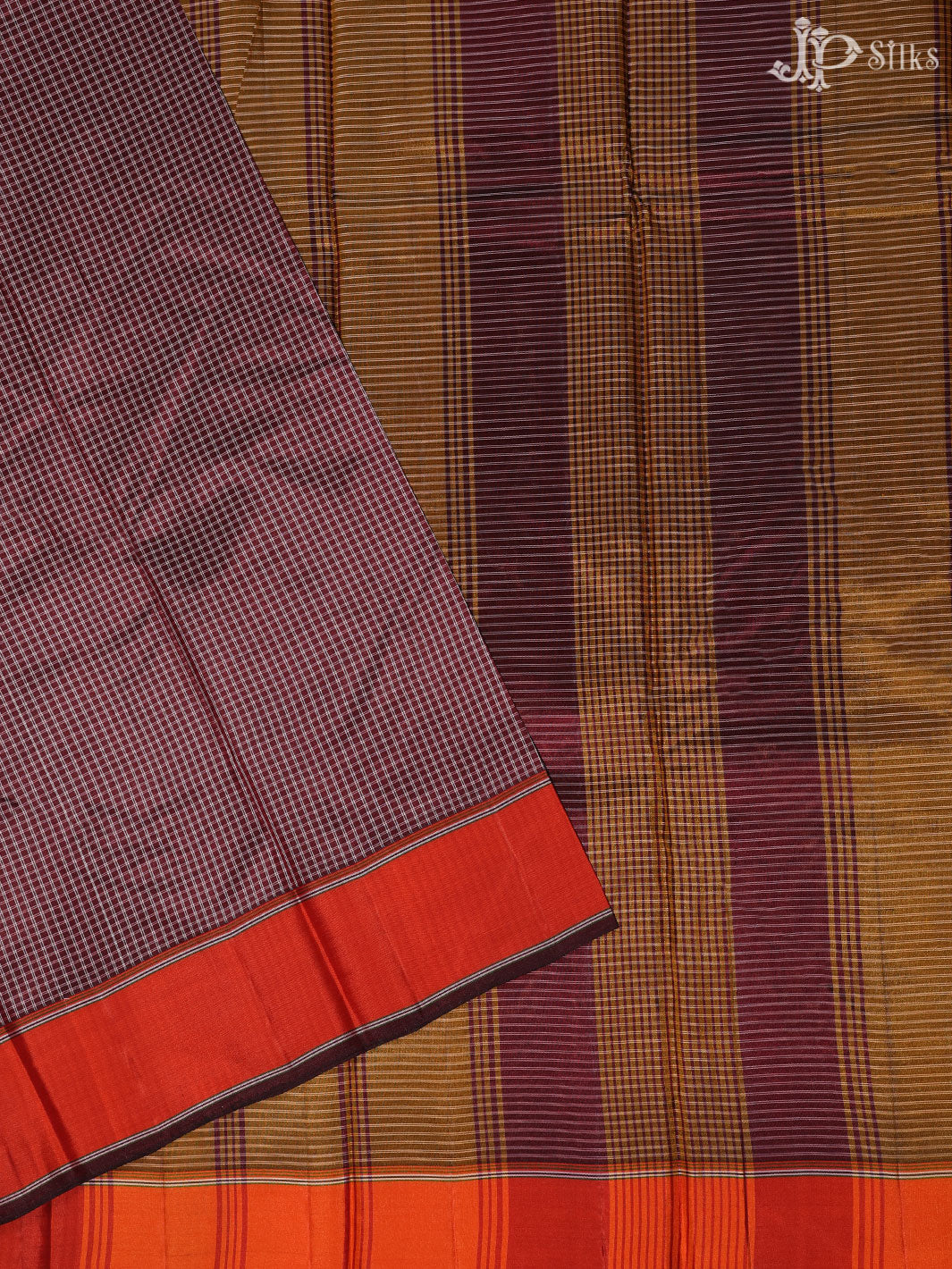 Multicolor Small Checks Dharmavaram silk -  A10315 - View 3