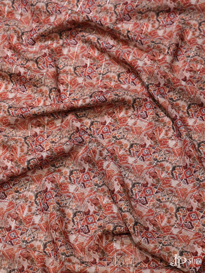 Multicolor Digital Printed Munga Cotton Fabric - E3331