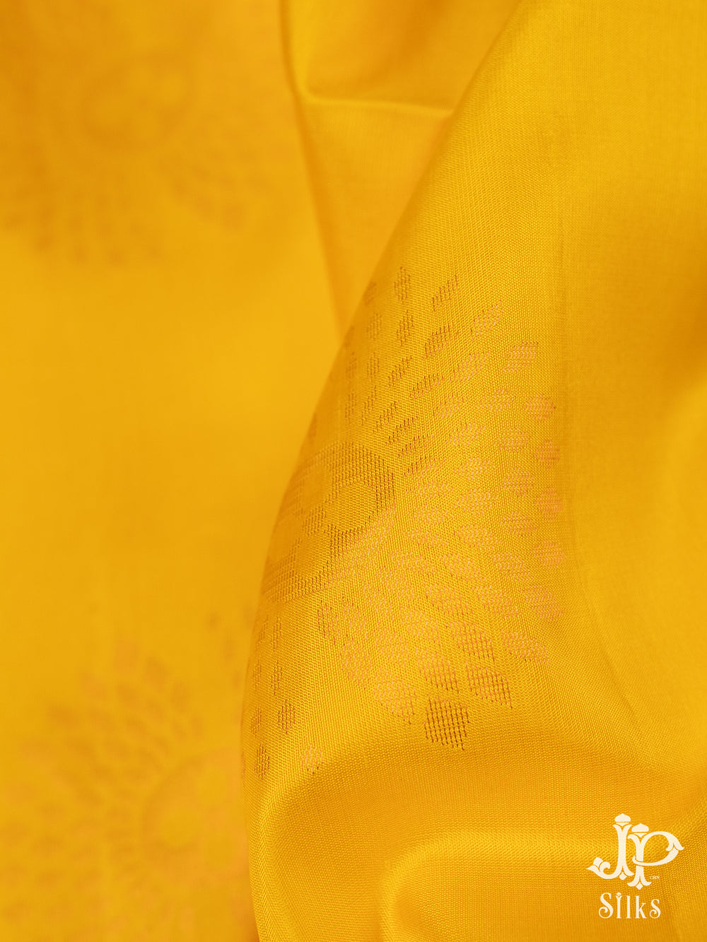 Lemon Yellow and Ink Blue Soft SIlk Saree - D5952 - View 1
