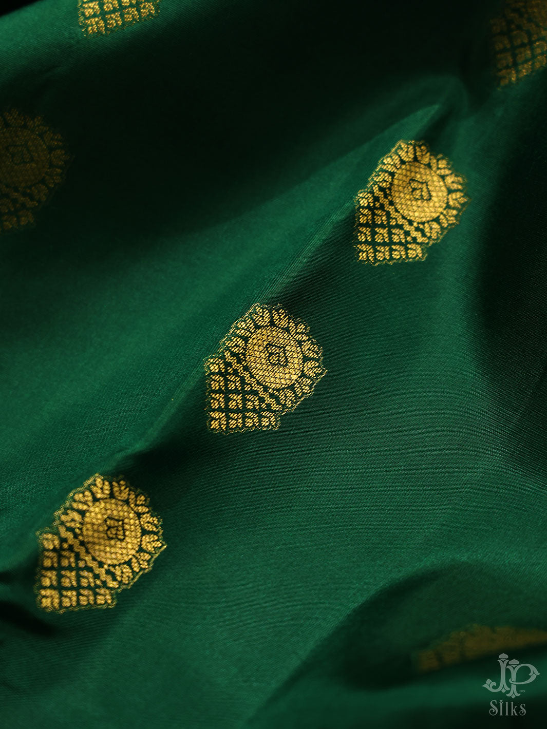 Bottle Green and Maroon Pure Silk Saree - D4758 - View 1