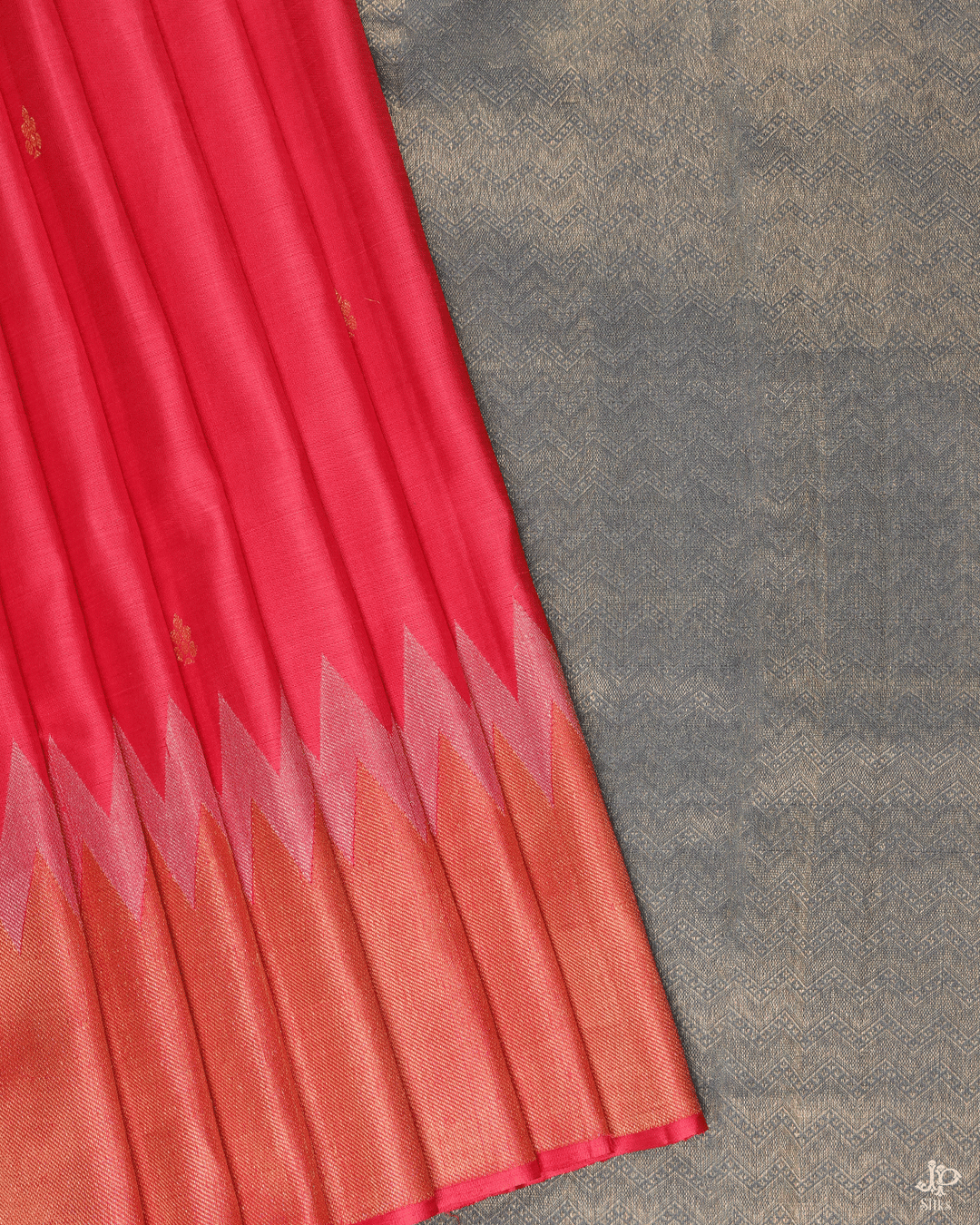 Red Kanchipuram Silk Saree  - A1389 - View 1