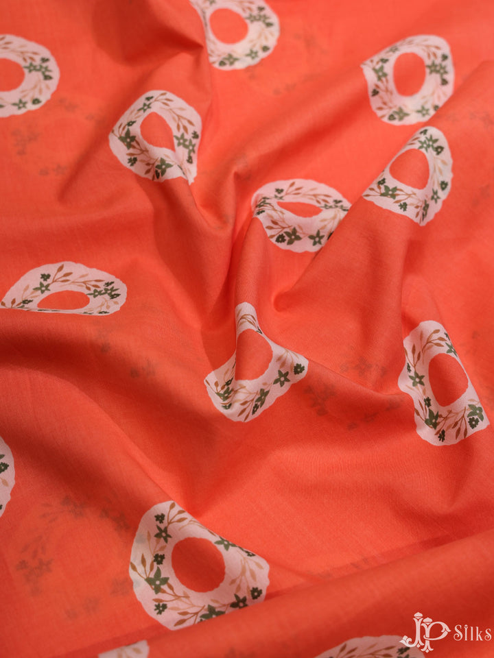 Coral orange Cotton Fabric - A5951