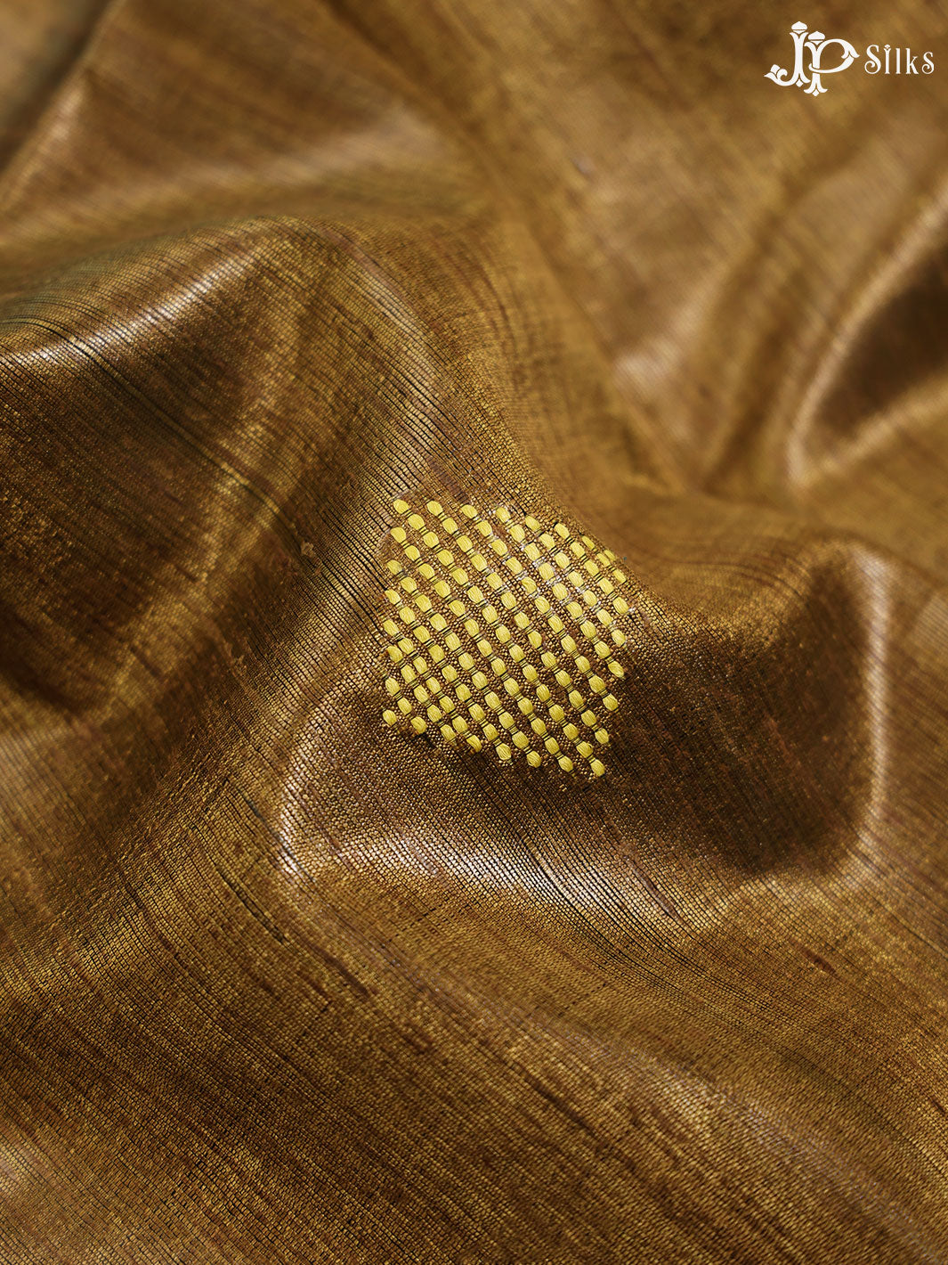 Gold and Yellow Tussar Silk Saree - D8326 - View 3