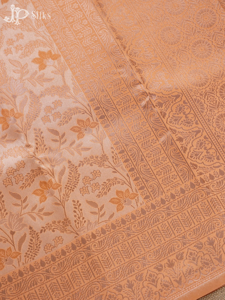 Peach Art Silk Saree - F2853