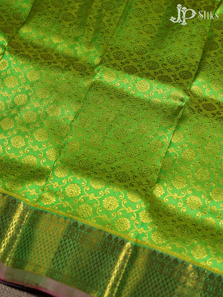 Parrot Green Pattu Pavadai - A2331 - View 1