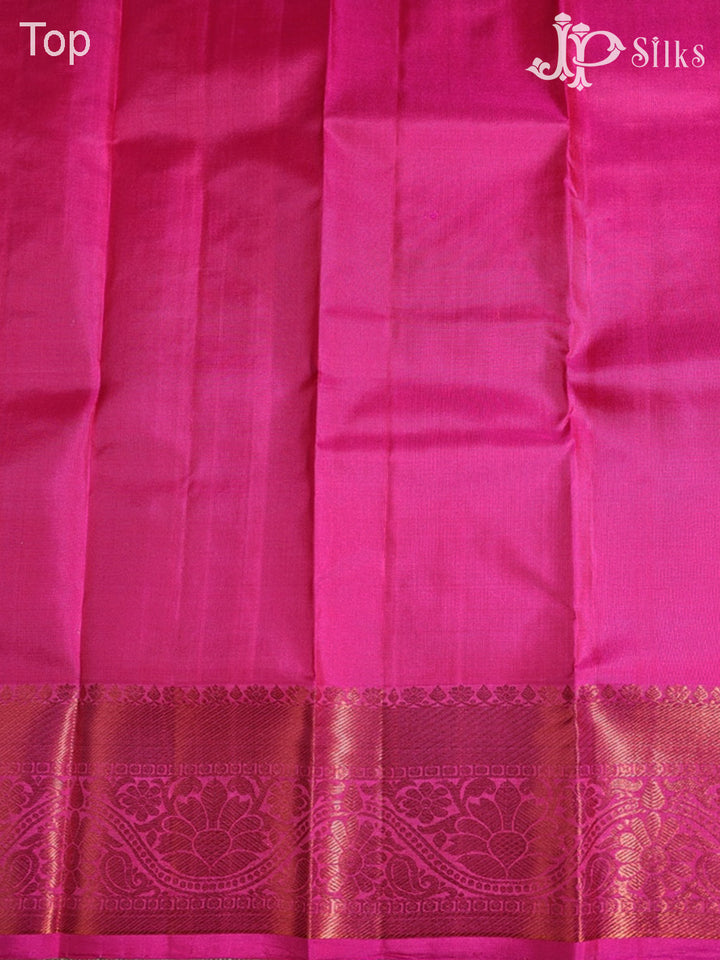 Dark Peach Pink with Pink Pattu Pavadai - D5930 - View 4