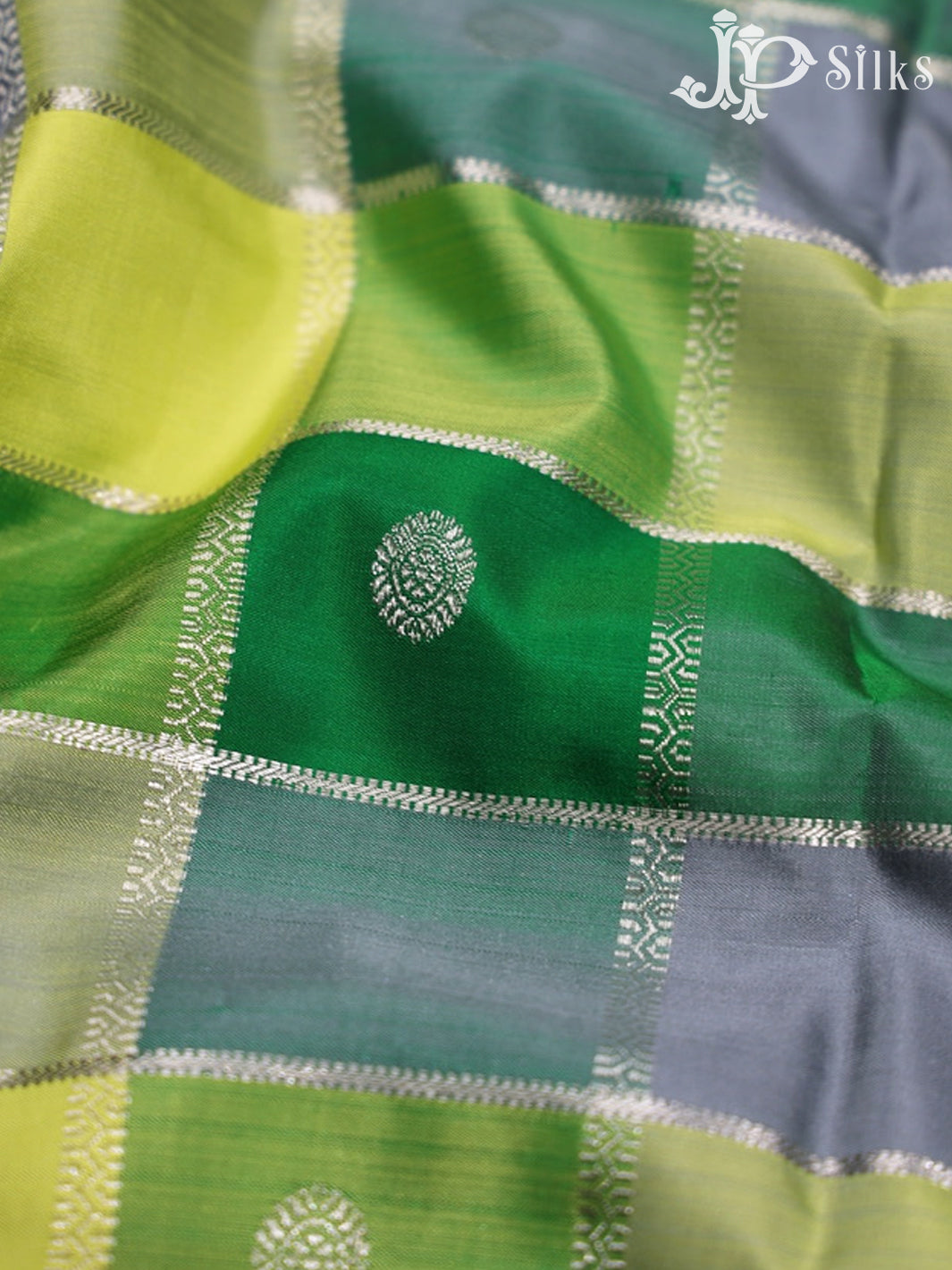 Green Kanchipuram Silk Saree - A3175