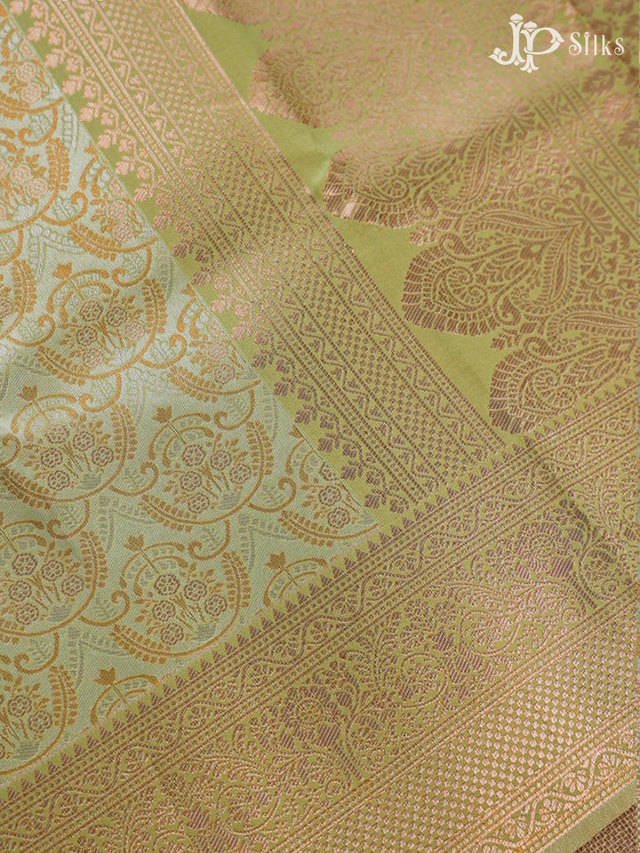 Pastel Green Art Silk Saree - F2859