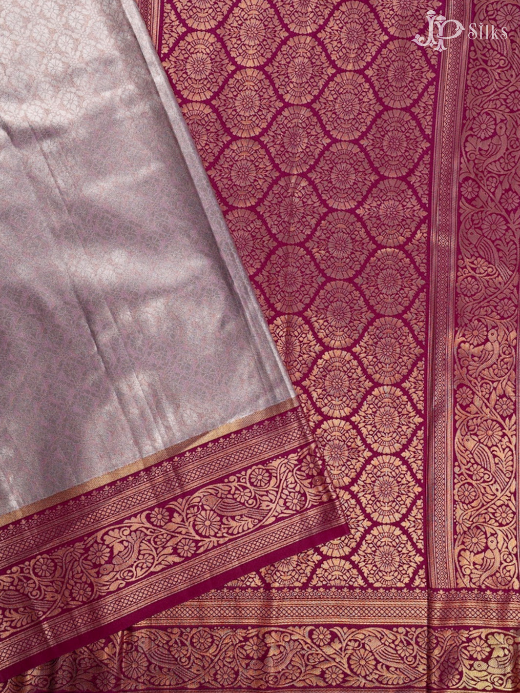 Lavender And Magenta Art Silk Saree - F2875