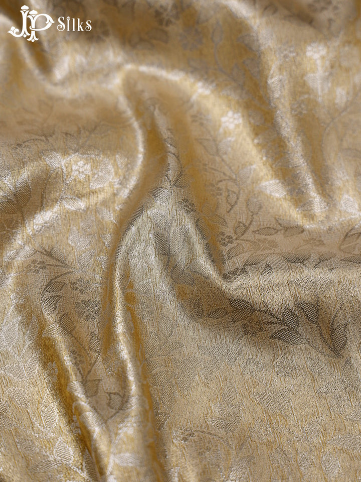 Light Gold Art Silk Saree - F2876