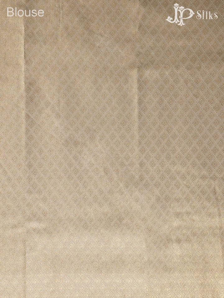 Light Gold Art Silk Saree - F2876