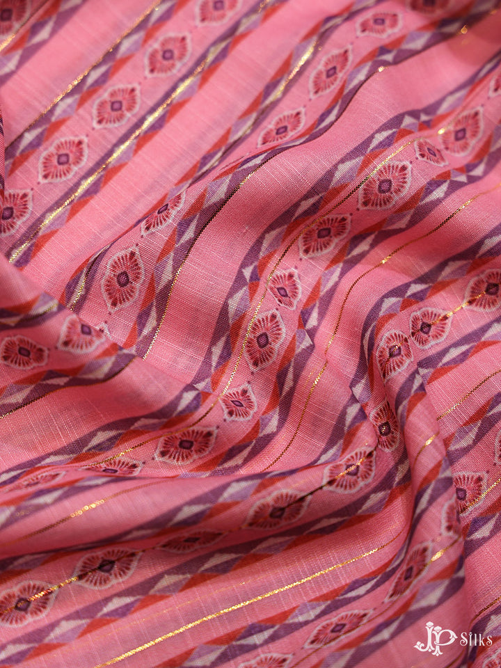 Dark Pink Digital Printed Munga Cotton Fabric - E3333