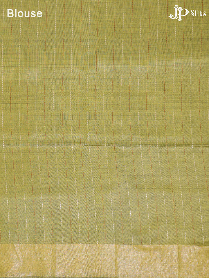 Gold and Yellow Tussar Silk Saree - D8326 - View 4