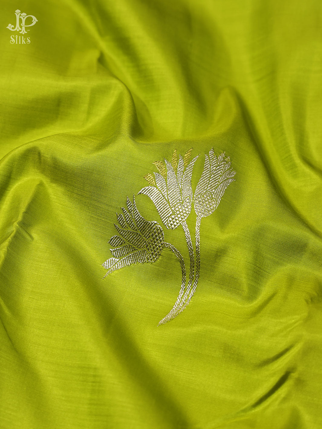 Parrot Green Pure Silk Saree - A1375 - View 1