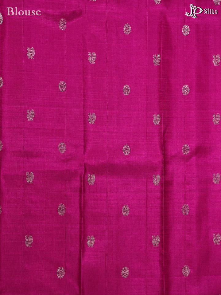 Reddish Pink Kanchipuram silk Saree - A950- View 2