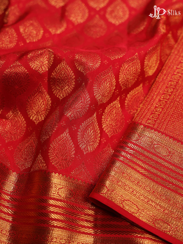 Red Kanchipuram Silk Saree - E4581 - View 3